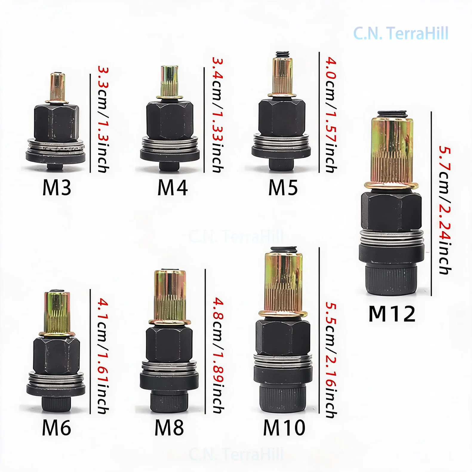M3-M10 Rivet Nut Assortment Kit 67Pcs Hand Rivet Nut Tool Set Threaded Insert Nuts for Metal Wood Plastic Repair