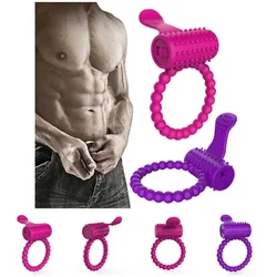 Männer Vibrator Ring Penis Schwanz Extender Ring Verzögerung Ejakulation Sex Spielzeug Starke Erwachsene Erotische Spielzeug Paare Vibrierender Stimulator