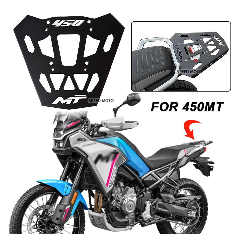 

2025 MT450 Motorcycle Rear Rack Luggage Ride Top Carrier Box Holder Bracket For CFMOTO 450MT Storage Suitcase Tail Cargo Shelf