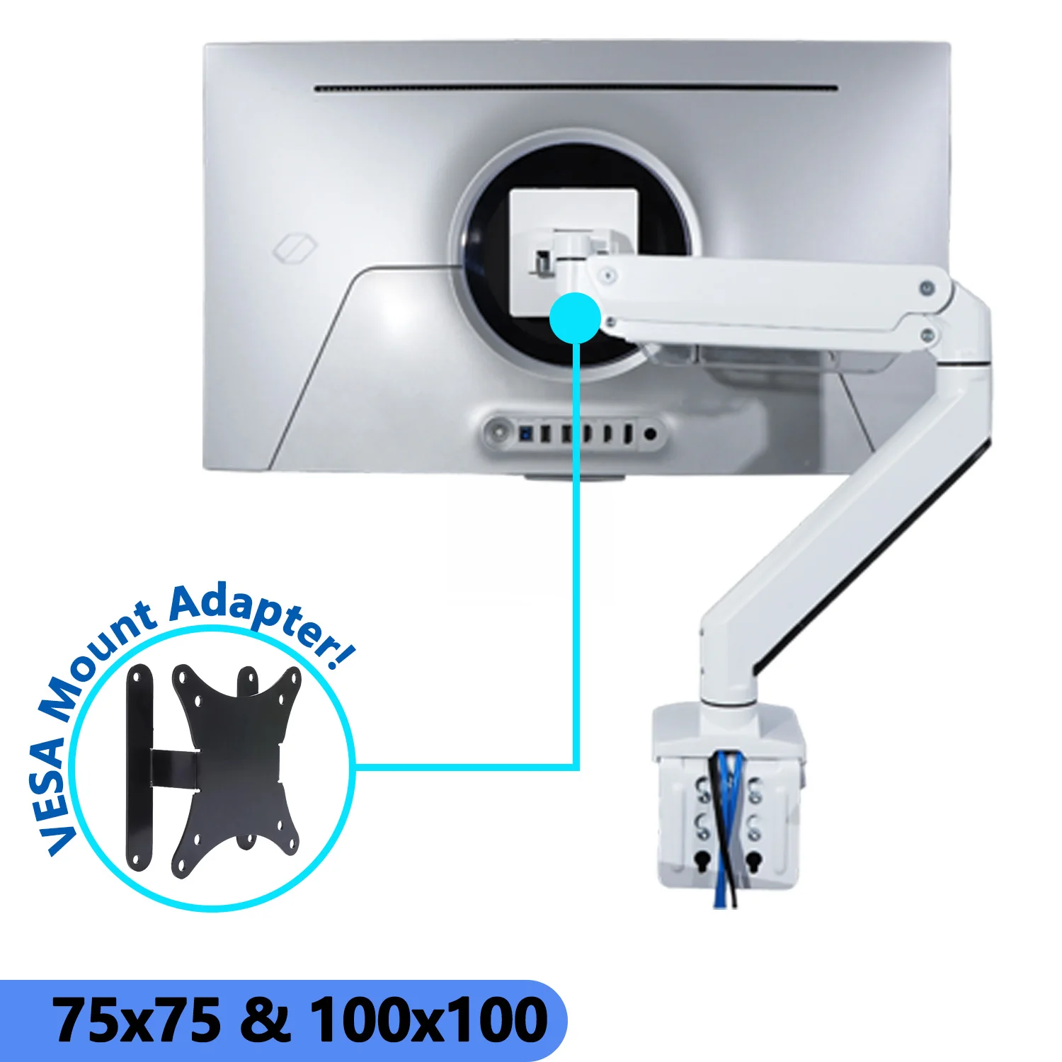 Brand New Wall Mount Bracket for Samsung G32A G30A S65VC S65TC S50GC S24DG302EN VESA Adapter 75x75 & 100x100 for Monitors Arms
