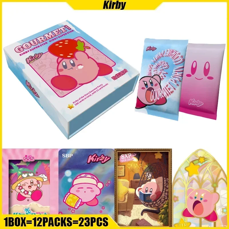 NUTS CREATIVE Kirby Cards Foodie Party Anime Collection Cards Mistery Boxes Board Games Toys Birthday Gifts for Boys and Girls