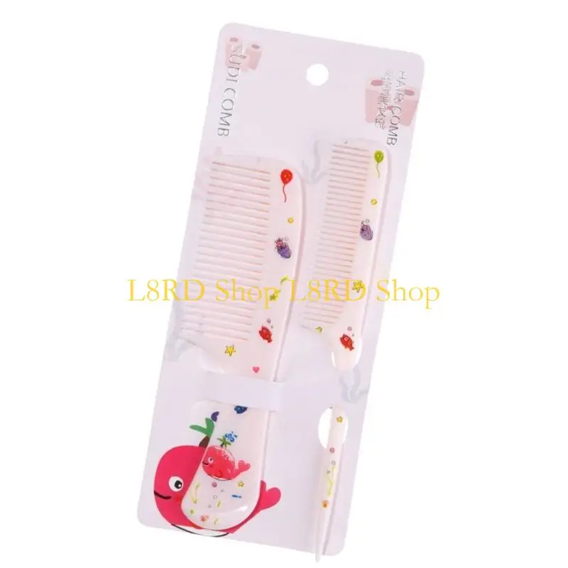 L8RD Cartoon Hair Styling Comb Set Parting Comb,Detangling Combs,Handle Combs Teasing Fine Teeth Comb for Travel Home Use