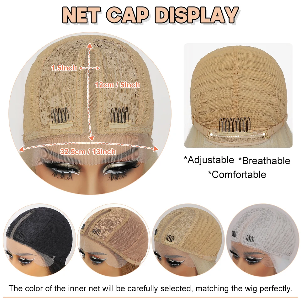 Lace Front Wigs 30 Inch Synthetic Straight T Part Lace Wigs For Afro Female High Temperature Fiber Pink Blonde HD Lace Women Wig