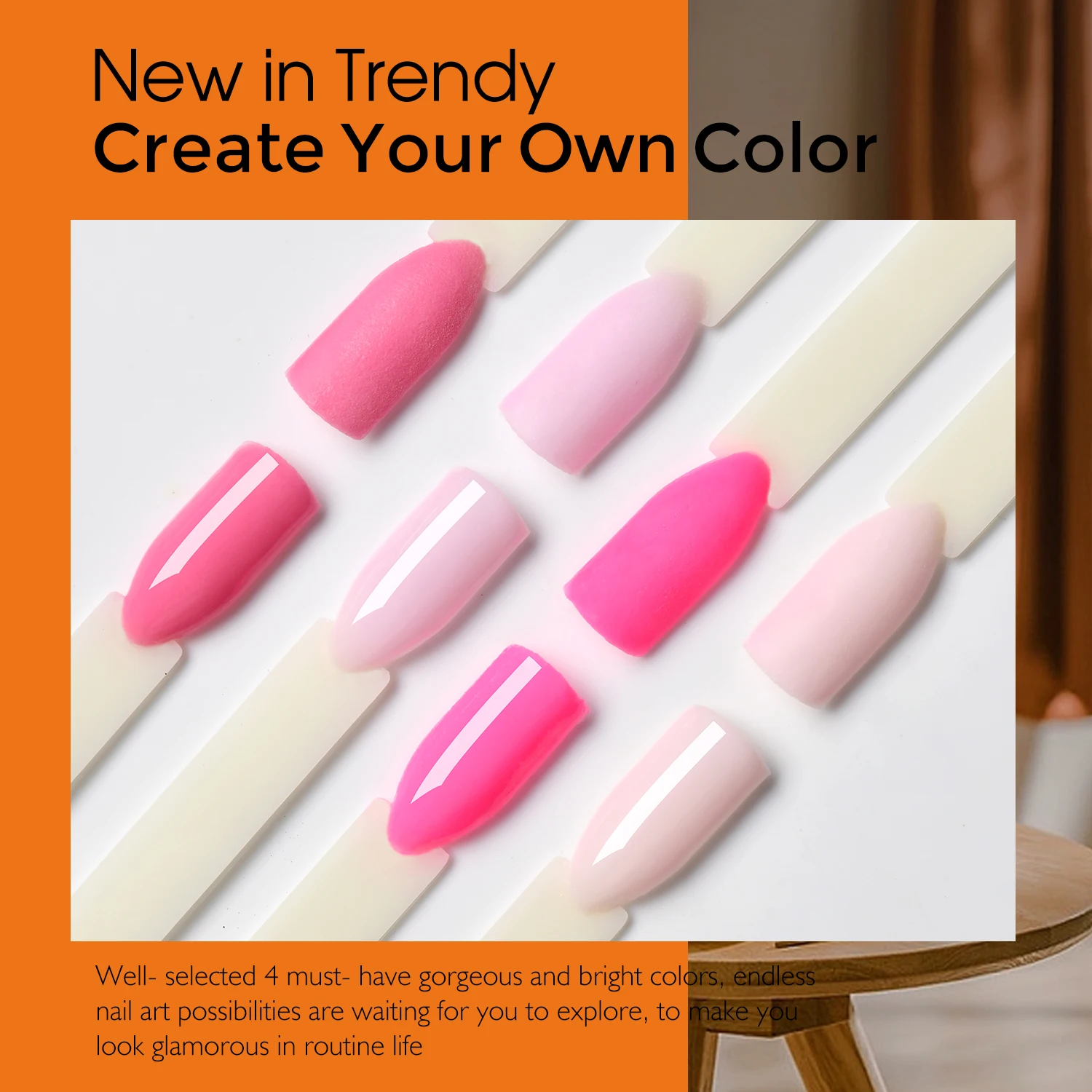 Dip Powder Nail Kit 4 Colors Valentine's Day Dipping Powder Liquid Set with Base/Top Coat Activator for Nail Art Salon DIY Gift