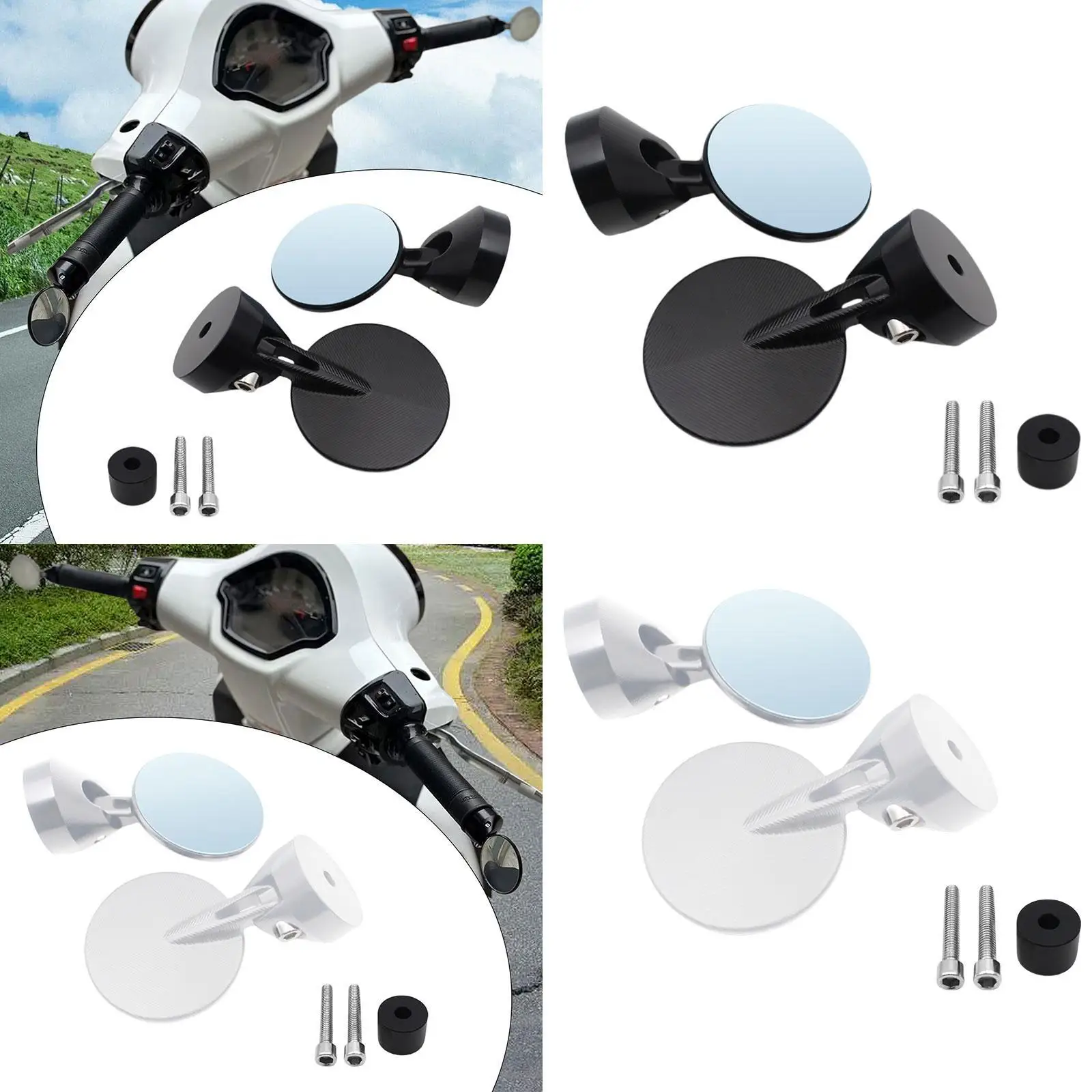 

1 пара зеркал заднего вида для мотоцикла, боковое зеркало для Vespa Hpe 2013-2024