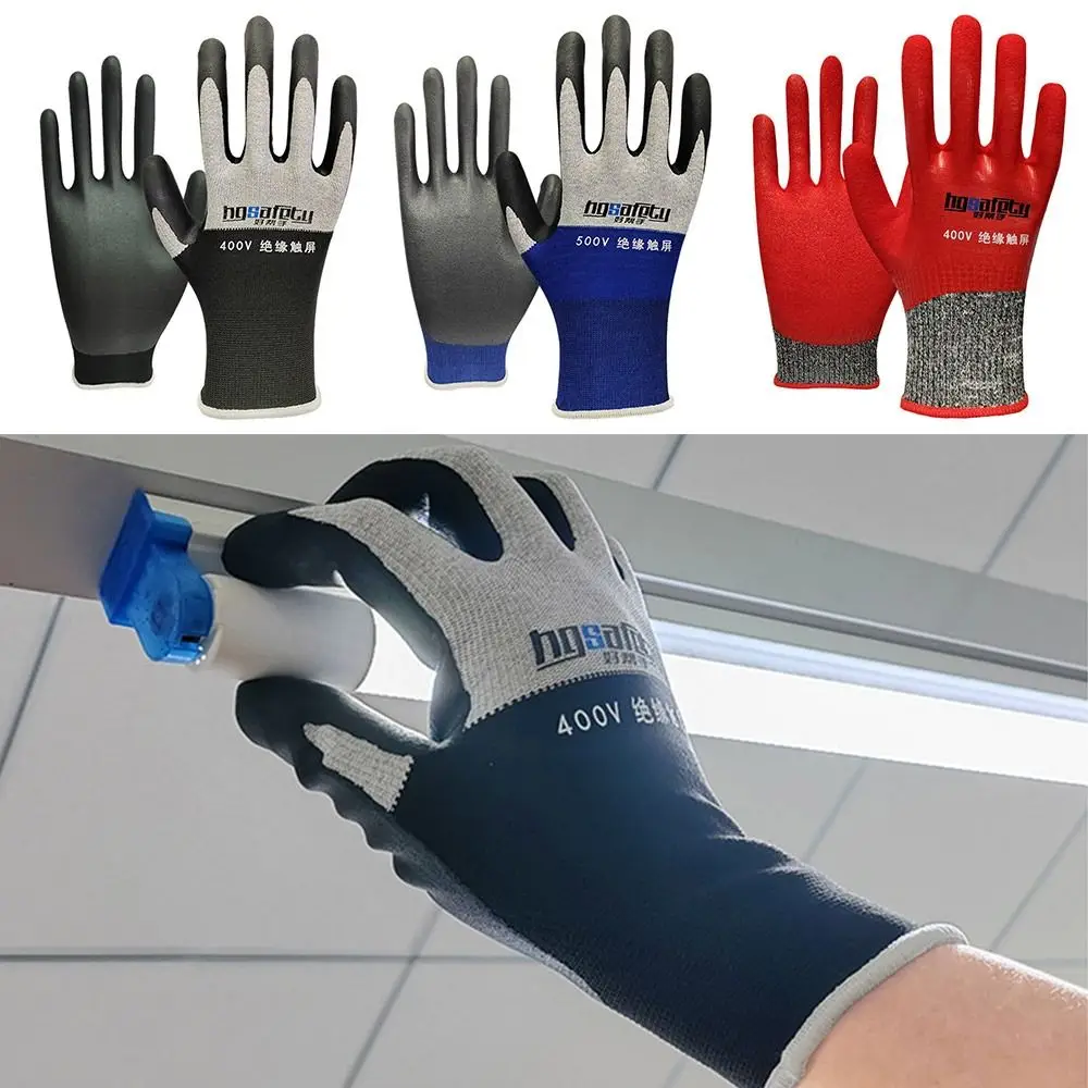 

Ultrathin Electrician Insulating Gloves Nitrile Withstanding Voltage 400V/500V Work Safe Gloves Scratch Prevention