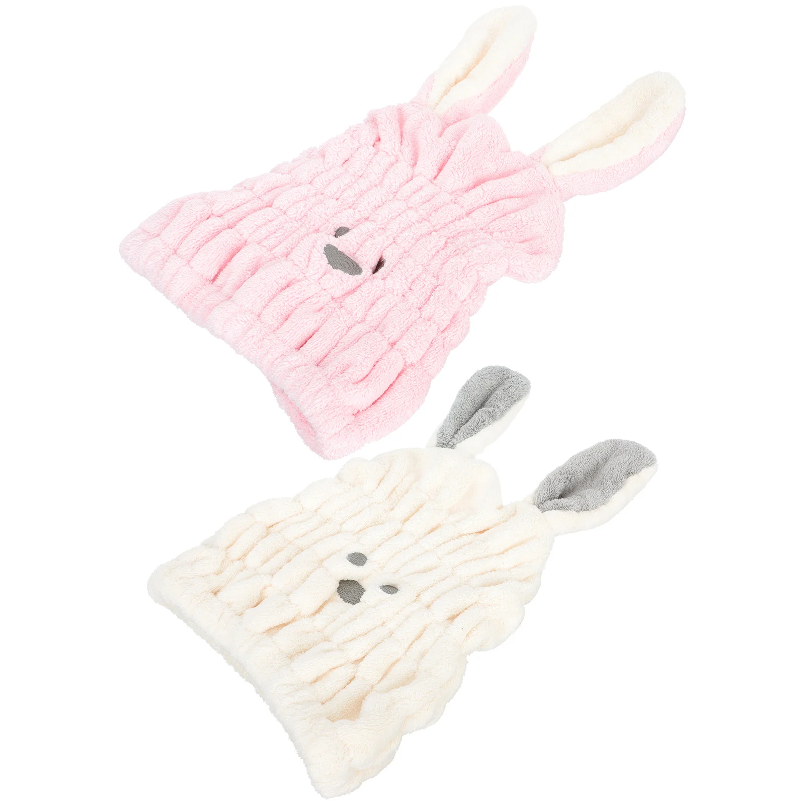 2 قطعة أرنب لطيف تجفيف الشعر قبعات ماصة سريعة الجافة مناشف الشعر خفيفة الوزن الاستحمام دش القبعات قبعات تجفيف الشعر #6