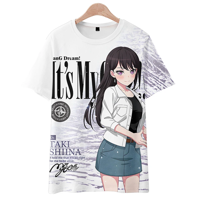 Anime BanG Dream! It\'s MyGO 3D Print Girl Band Party T-shirt Casual Men/Women Short sleeve T Shirt Street Harajuku Style Kid Top