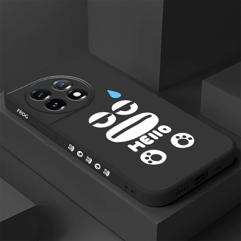 

Silent Frog Phone Case For Oneplus 13 13R 12 12R 11 11R 10 10R 10T 9R 9RT 9 8T 8 7 7T Pro 5G Liquid Silicone Cover
