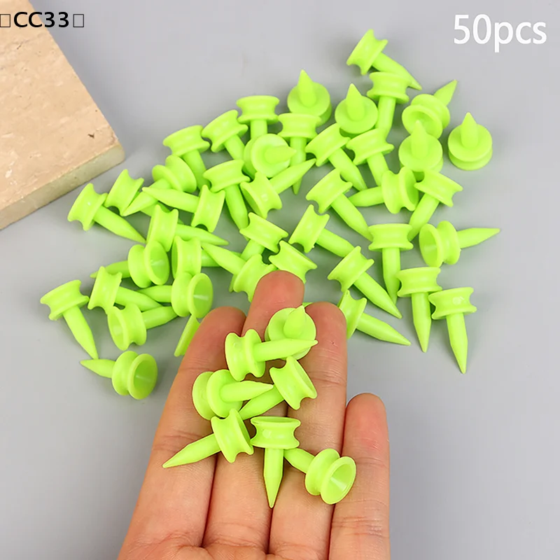 50Pcs/Pack Professional Golf Tees 25MM 0.98' Castle Green Golfer Accessory Plastic Golf Tees Perfect For Teeing The Ball〔CC33〕