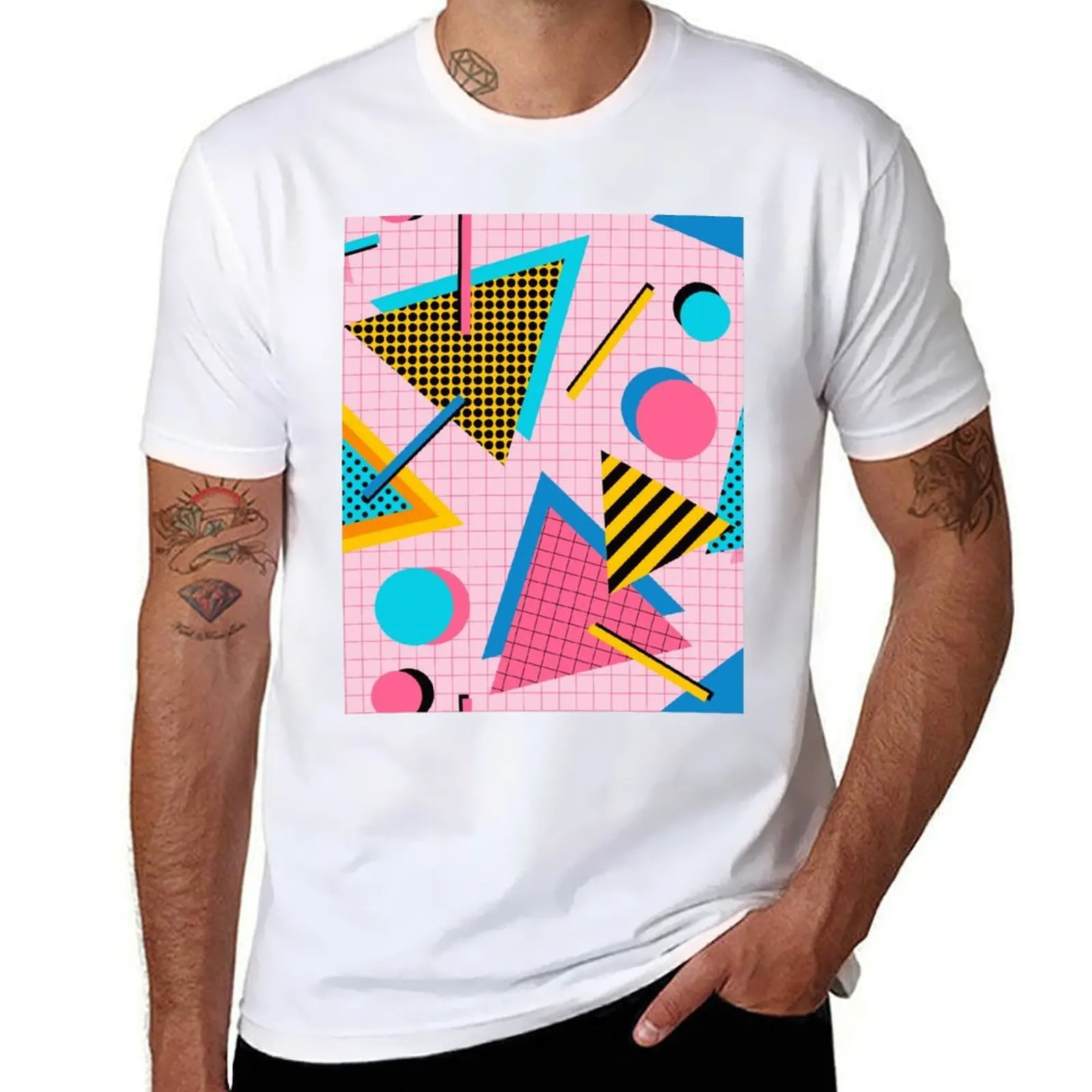 

Vintage 80s Texture Memphis Style T-Shirt g man t shirts for men t shirt man plain T-Shirt