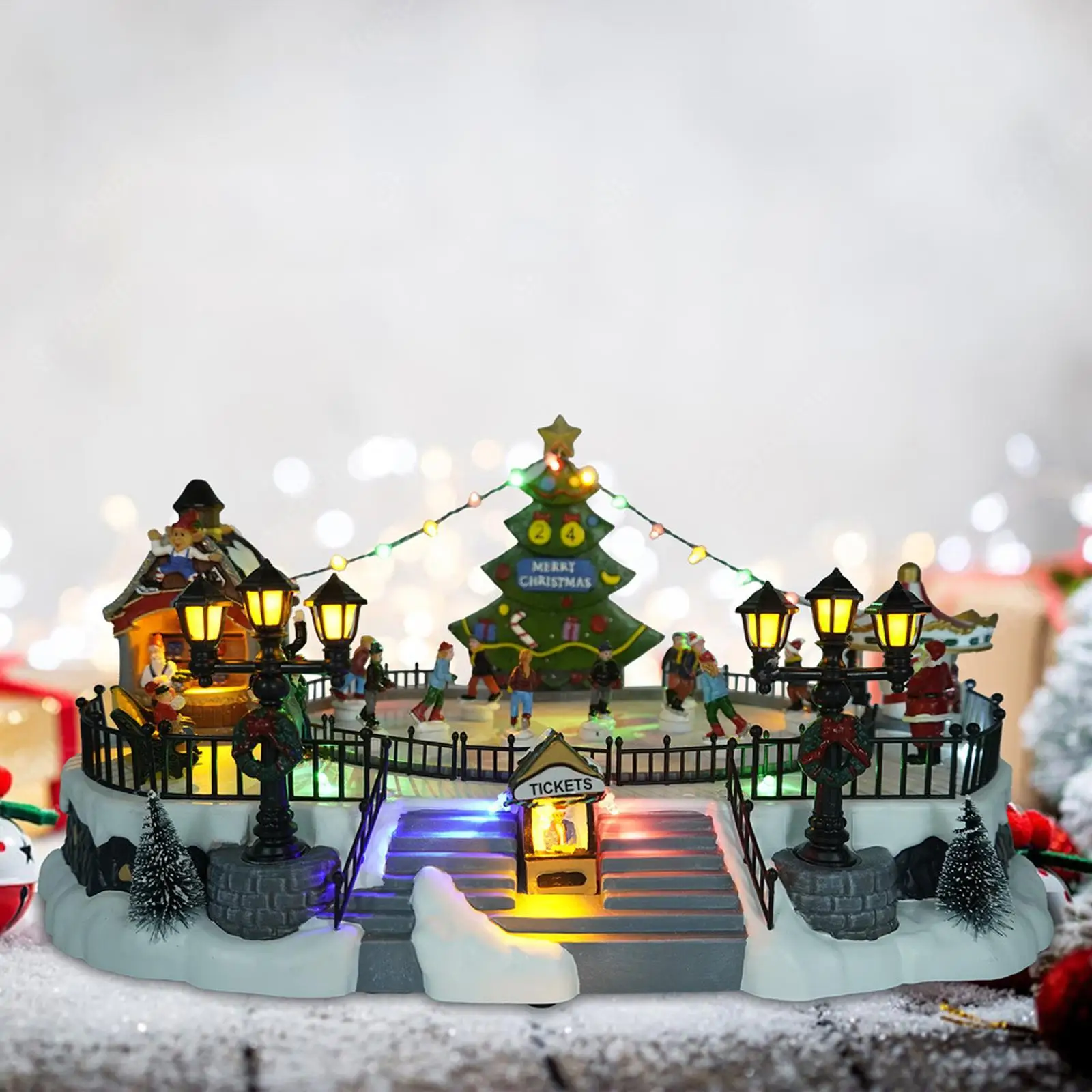 

Рождественский музыкальный дом Подсветка Музыкальный дом сборная фигурка для кухонного стола центральные части камин фестиваль спальня