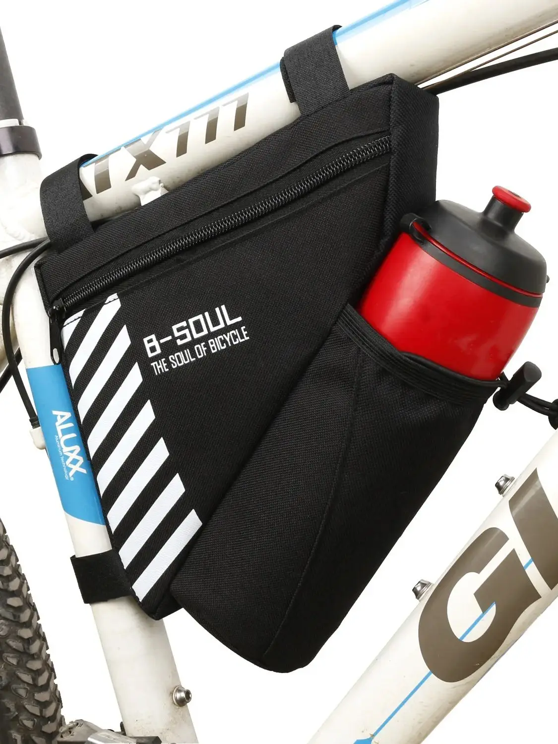 AliExpress NONE Bicycle Triangle Bag with Water Bottle Holder Road Bike Frame Front Tube Waterproof Cycling Bag Tool Pack Bicycle Storage Bag