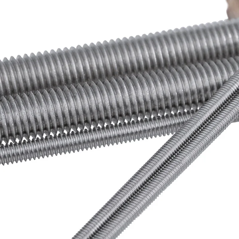Stainless Steel 304 Left-Hand Thread Screw Rod 250mm Full Thread LH Stud M4-M24 Anti-Loosening Fine Thread for Machinery
