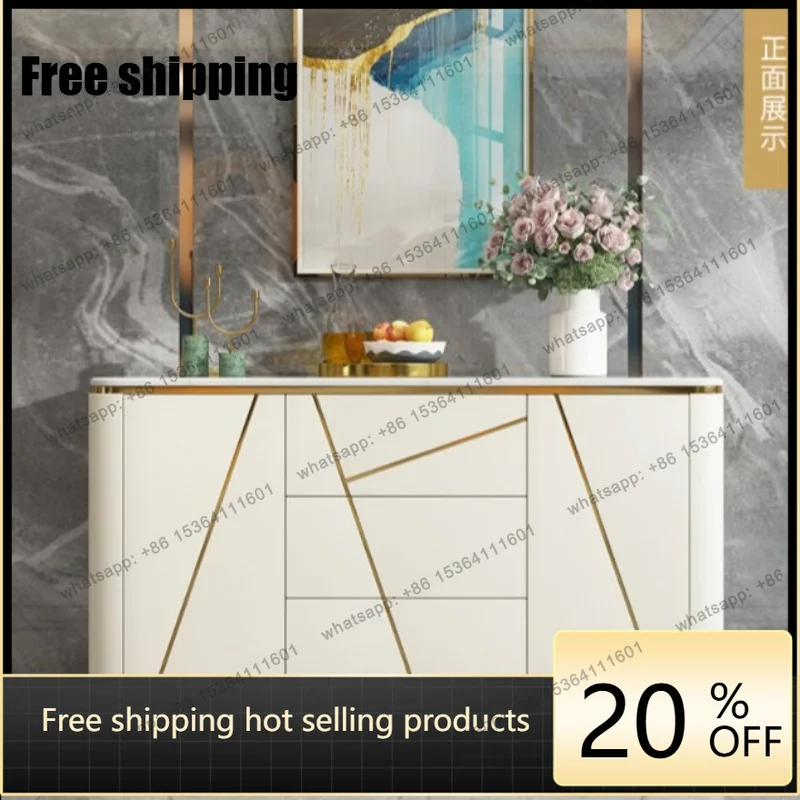 Italian light luxury TV cabinet, living room, bedroom, coffee table combination, piano paint cabinet