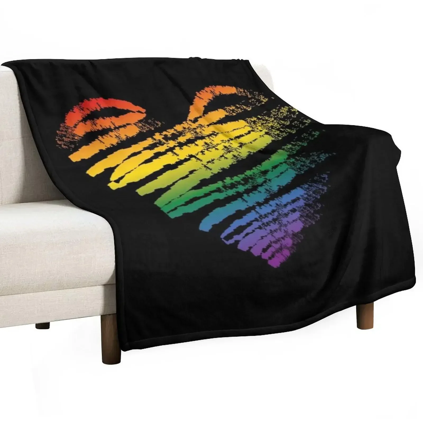 LGBT Gay Lesbian Pride Month Heart Flag Throw Blanket Polar funny gift Giant Sofa Designers Summer Beddings for babies Blankets