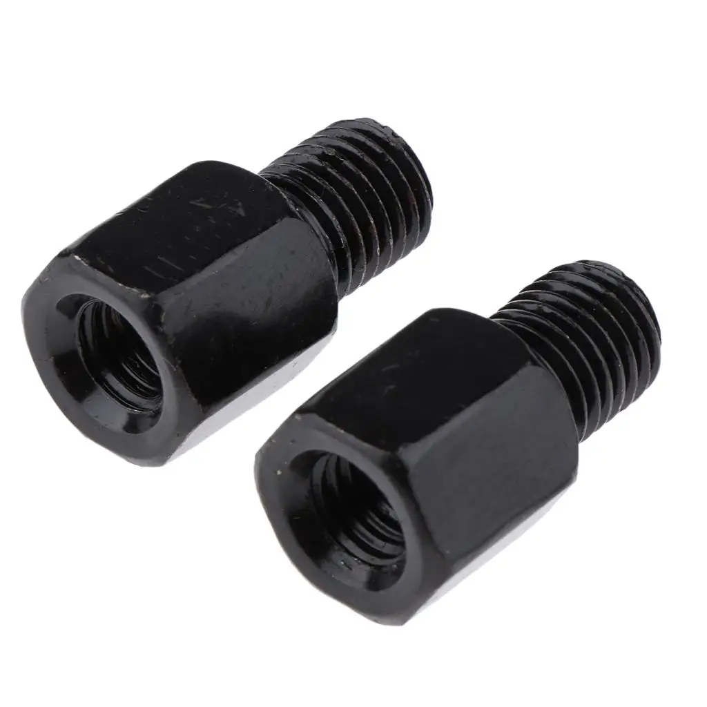 Positive Reverse Thread Adapter Bolt Durable Metal Black for Scooter Motorcycle Handlebar Mirror Modifications Accessories
