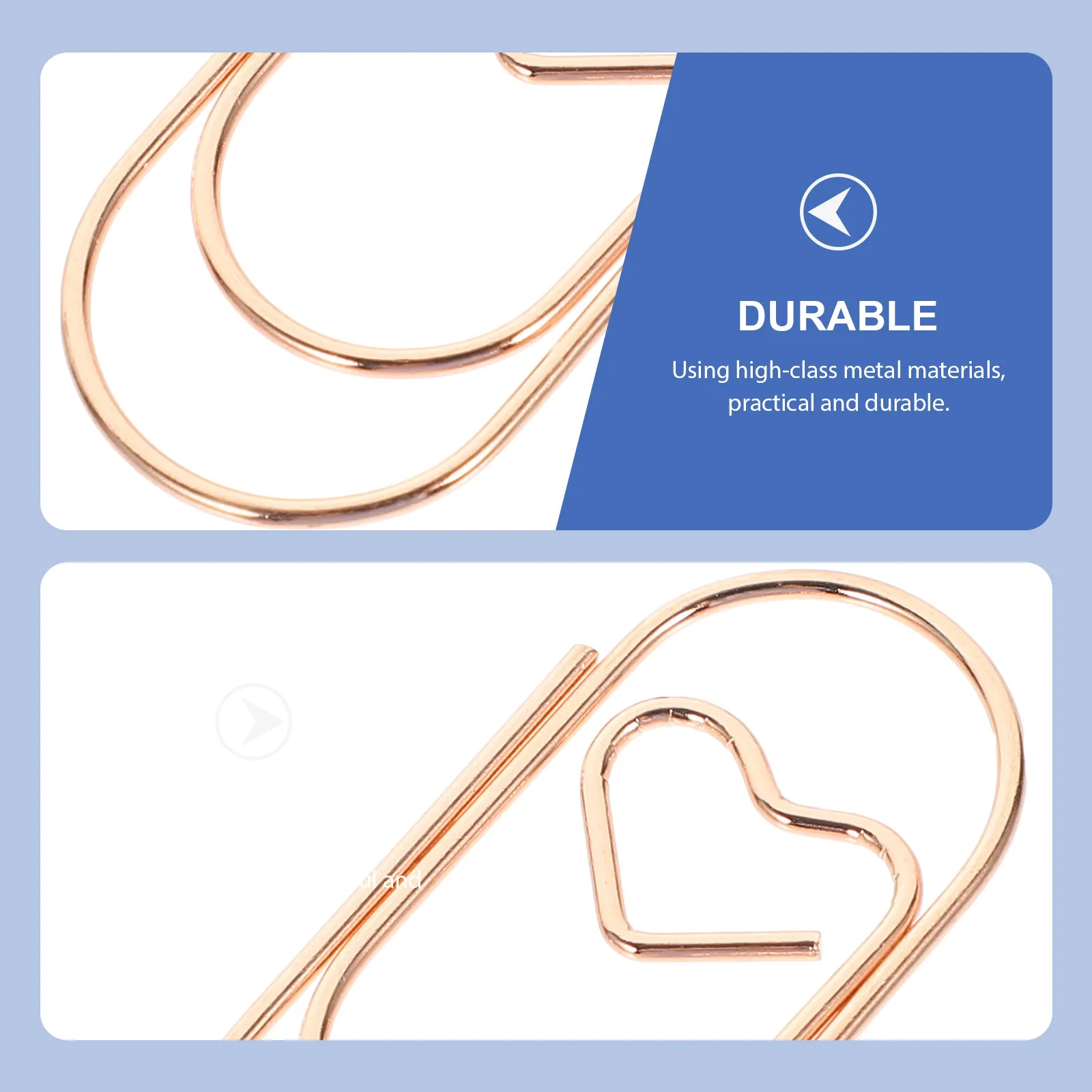 

100pcs Creative Metal Clips Sturdy Office Document Fixing Bookmarks Photo Albums Envelopes Diy Decorative Small Knitting Clips