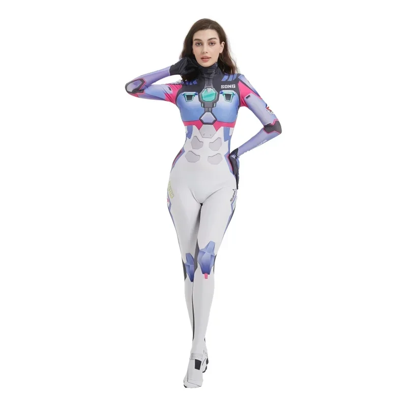 Game Over watch 2 Costumes D.Va Cosplay Costume Women Female Girls DVA Cos Zentai Suit Geek Girl Bodysuit Adults/Kids