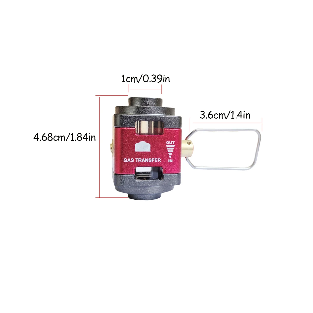 التخييم في الهواء الطلق خزان الغاز البصرية محول خزان الغاز عبوة محول Isobutane/Butane المتبادل تهمة محول الغاز صمام التجميع