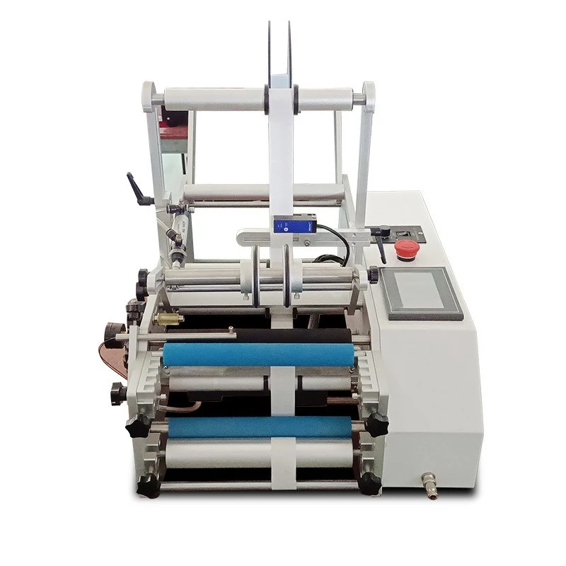 Automatic round bottle labeling machine, semi-automatic small manual wine bottle jar bottle self-adhesive label labeling machine