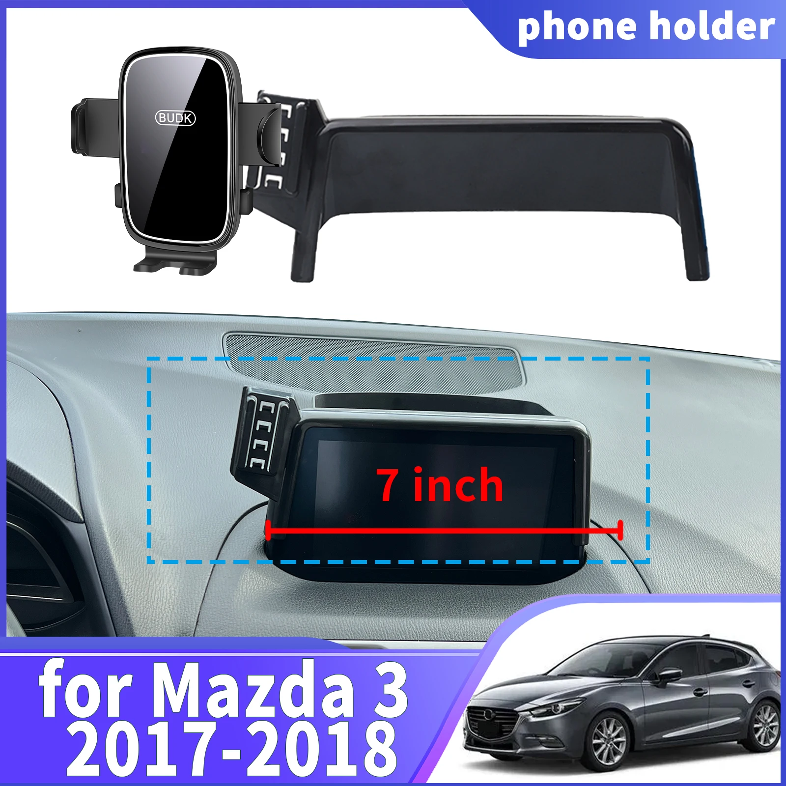 

fit for Mazda 3 Mazda3 Axela BM BN 2017 2018 Navigation Phone Holder Mount Customized Car accessoires