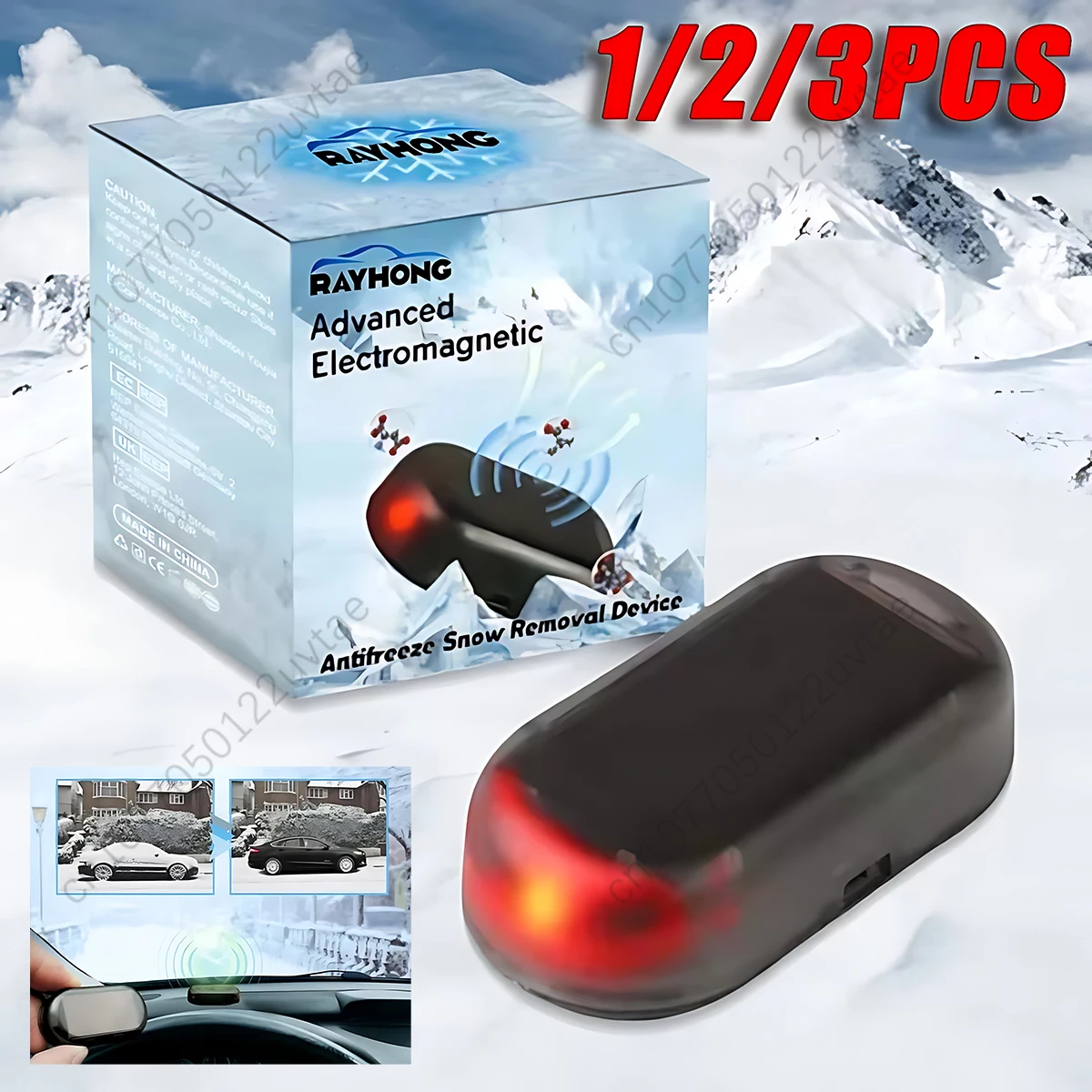 1-3PCS Anti-freezing Device Winter Anti Ice and Snow Cover Car Window Glass Jammer Windshield De-icer Anti-freeze and Anti-snow