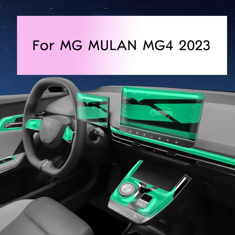 

For MG MULAN MG4 2023 MG4 EV Car Interior Door Center Console Media Dashboard Navigation TPU Anti-scratch Protector Film