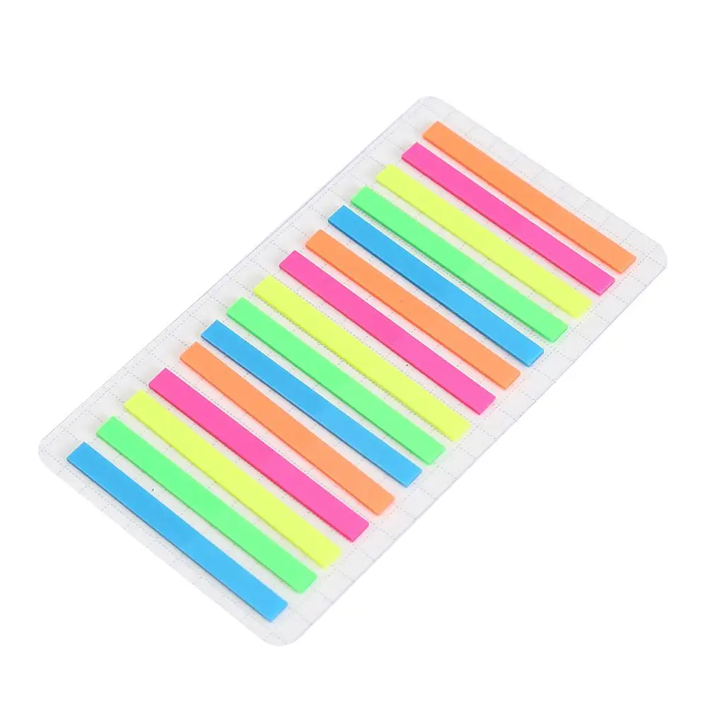 300 Sheets Color Stickers Transparent Fluorescent Supplies School Tabs Page Flags Sticky Stationery Bookmark Note Off F9X2