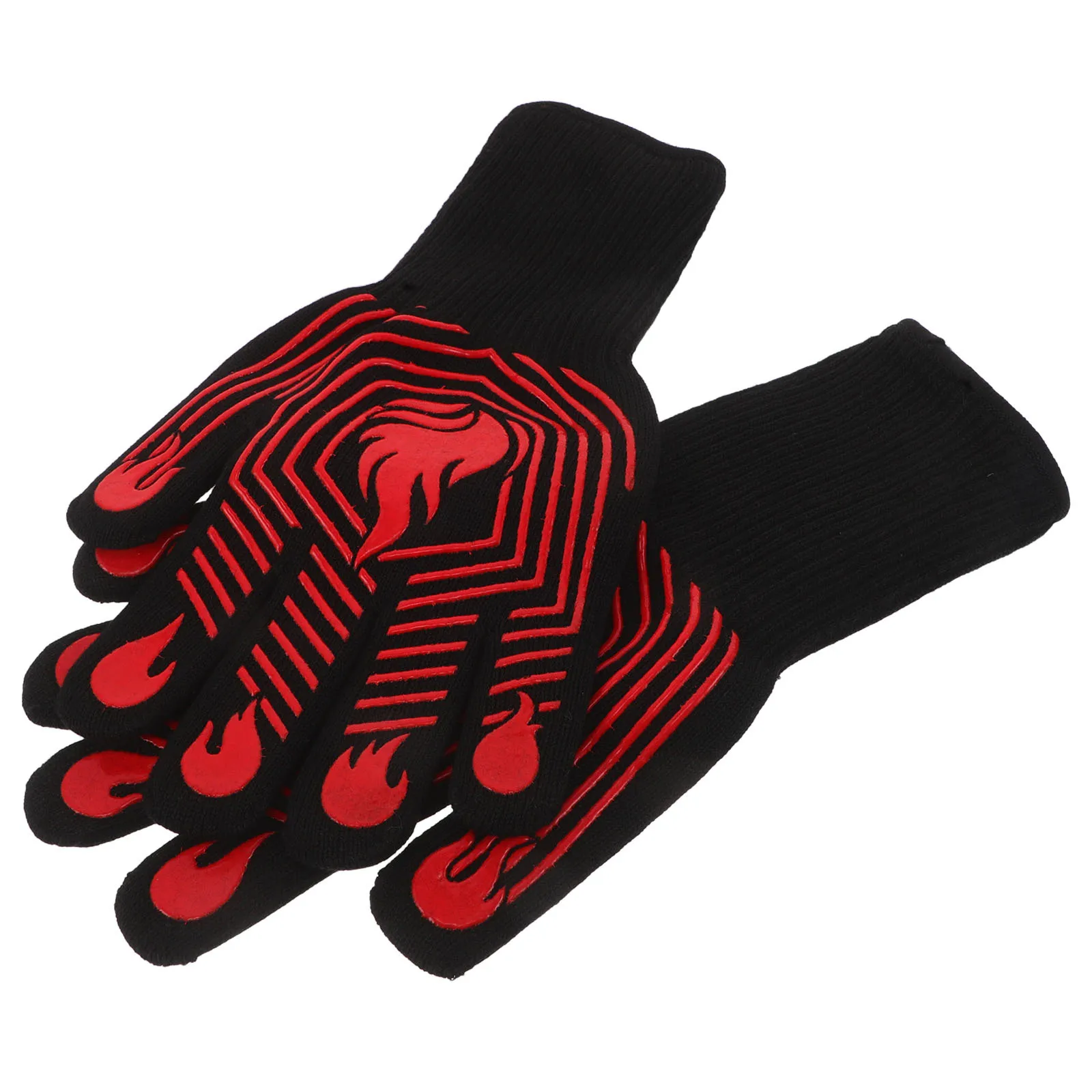 

1Pair Bbq High Heat Resistant Gloves Fireproof Oven Microwave Baking Welding Insulated Cooking Heat Proof Gloves