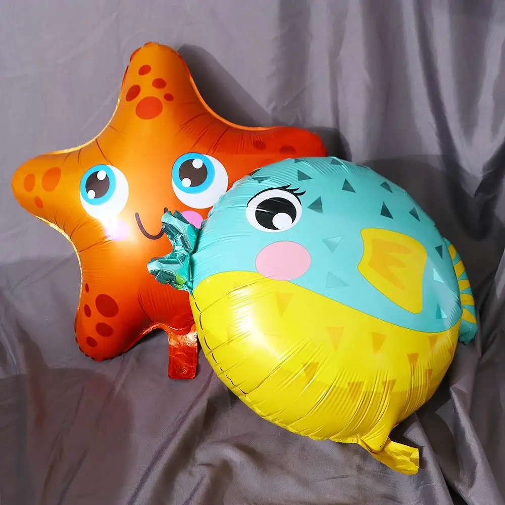 Decoraties Zee Feest Thema Baby Shower Benodigdheden Kind Verjaardag Decor Octopus Ballonnen Kinderen Speelgoed Visballon Folie Ballonnen