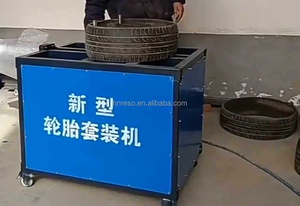Waste Tire Tread Tripling Machine for Packing Tyre Recycling Vertical Package Machine