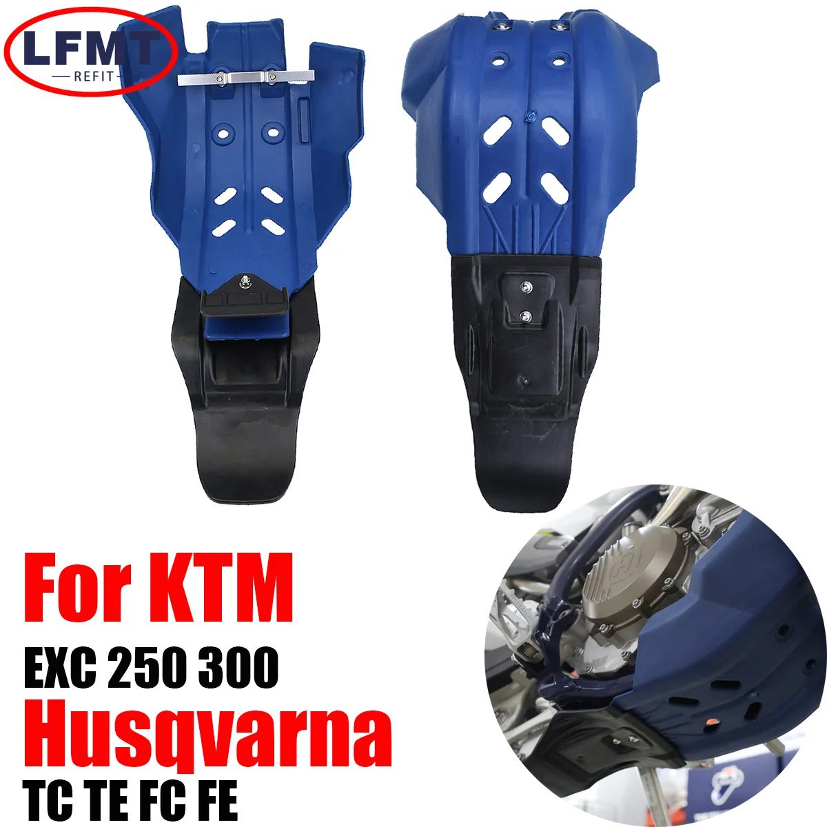 

For KTM XC-F SX-F 250 350 For HUSQVARNA TE TC FEFC 300 2016–2023 Motorcycle Engine shield Frame Protector Cover Guard Skid Plate