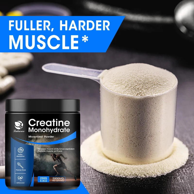 Lukaree 150g Monohydrate Creatine Supplements for Muscle Mass Growth and Energy Support Boost Athletic Performance Muscle Man