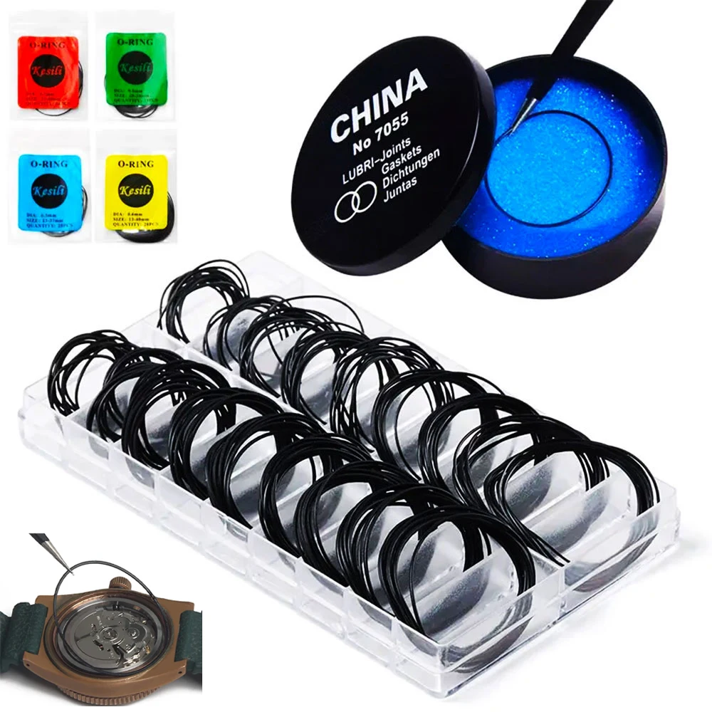 Watch Repair Tools Professional Watch Sealant Watch Sealing Rubber Ring Waterproof O-Ring Watch Parts Tool Clock Watch Tool Kit