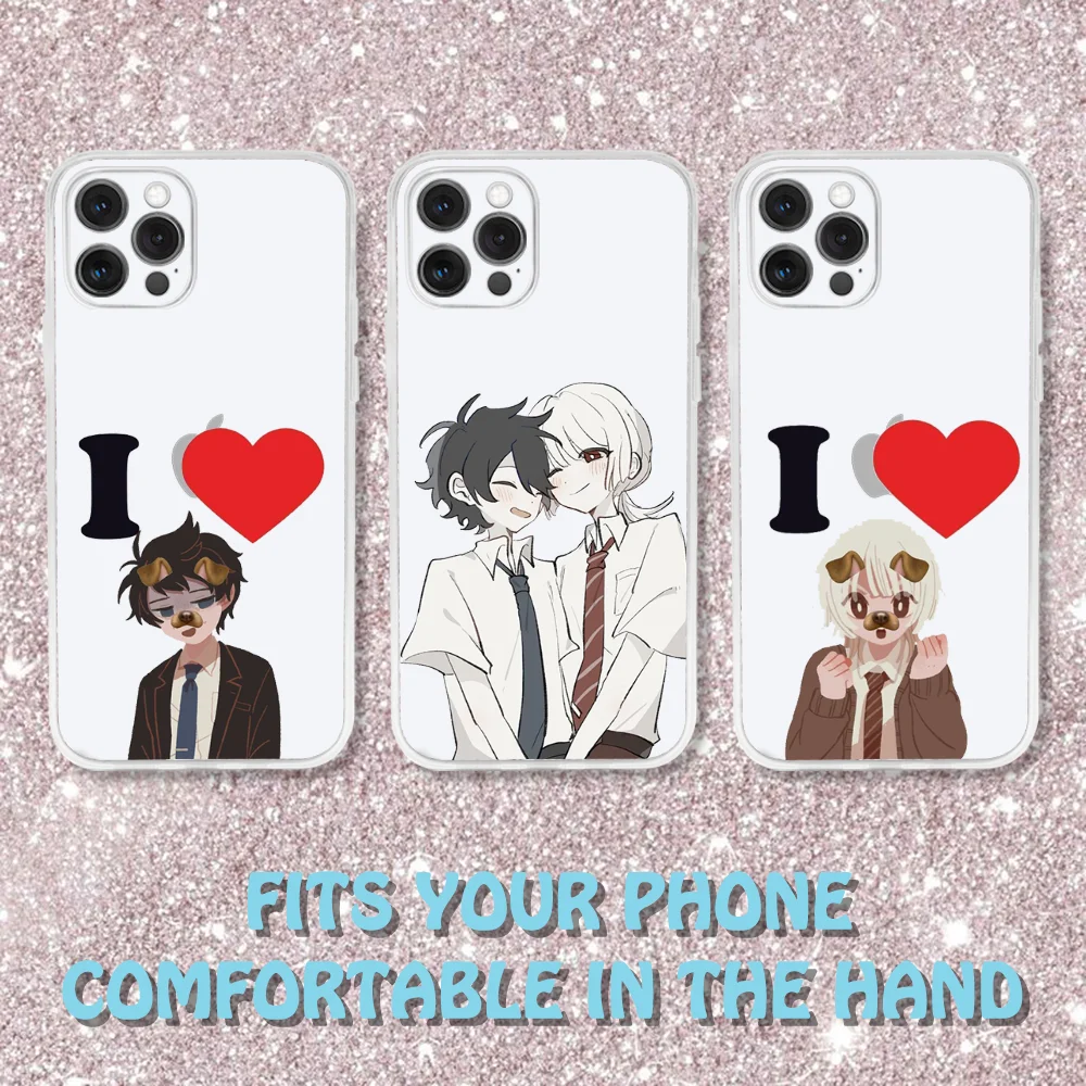 

Shion and Haru Saihate Station Phone Case For iPhone 16,15,14,13,12,11 Pro,Max,Plus,X,XS,XR,SE,Mini Transparent Silicone Soft