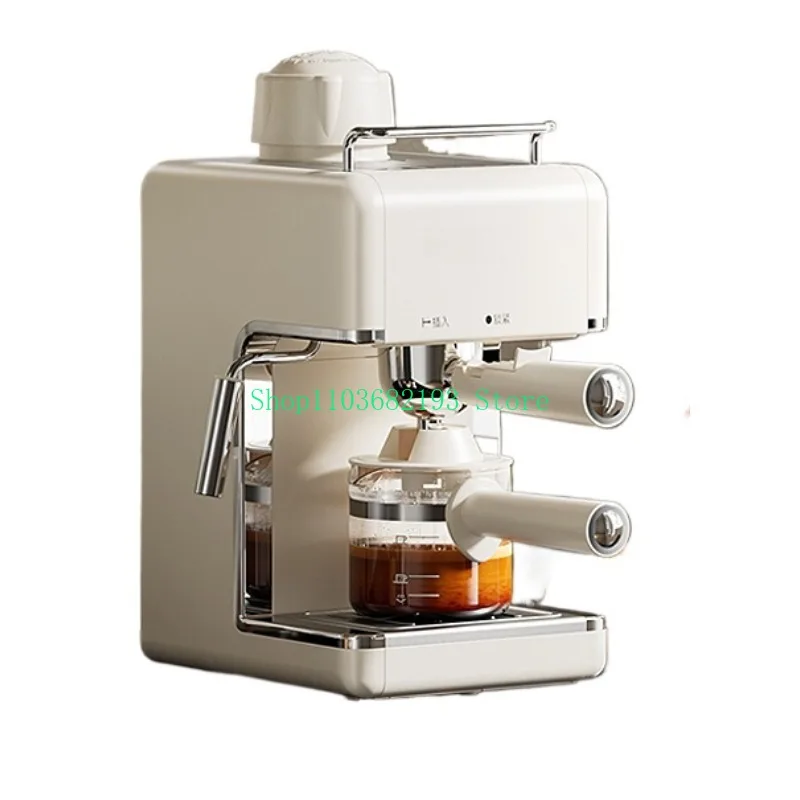 Coffee Machine Small Household Italian Latte Art Foam Semi-automatic Electric Bean Grinding Office and Dormitory