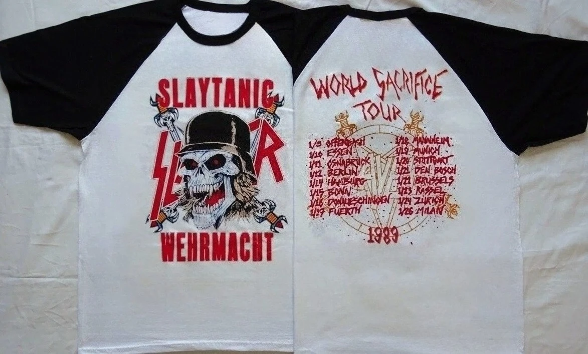 Slayer Metal Band German Defense Forces 3D Printed Men's and Women's T-shirts Shirts Skeleton Street Harajuku Top Clothing