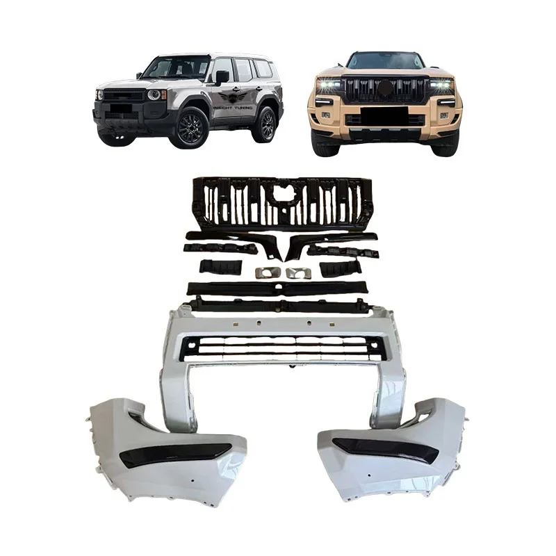 

KAKDO Model Car Exterior For Toyota Land Cruiser 250 LC250 Bx Tx Wx Low Upgrade To High Vx Version Bumpers Grille Splitters