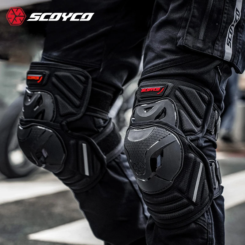 SCOYCO Professional Motorcycle Short Knee Pads Men Women Universal Riding Protectors TPU Anti-Fall Leg Guards Riding Gear Knee