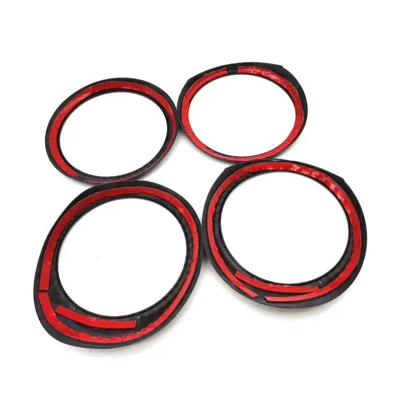 4x Carbon Fiber Look Dash Center Control Air Outlet Ring Trim For Tacoma 2016-20