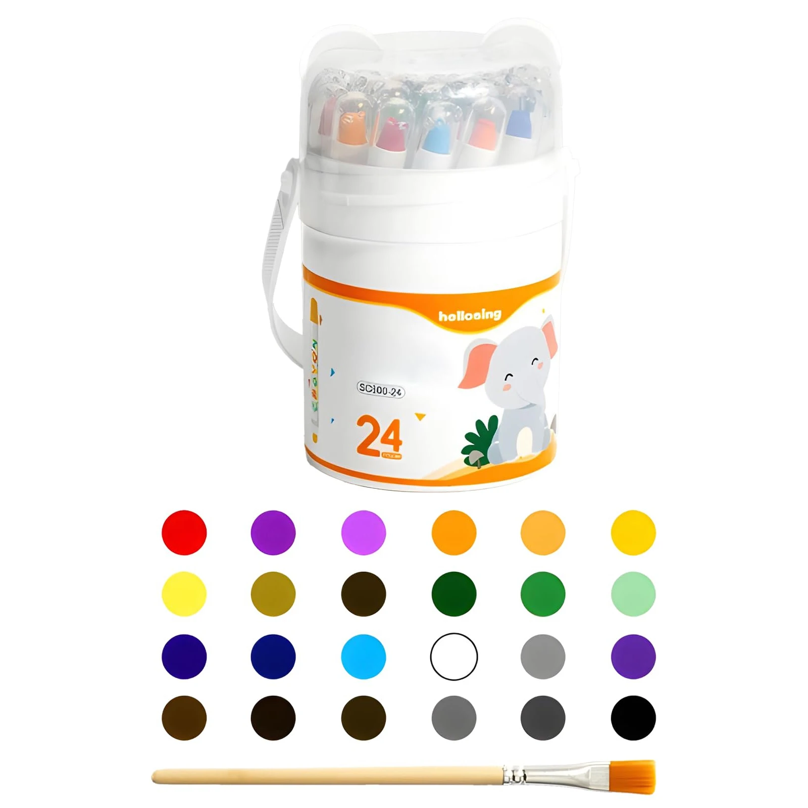 Rotating Crayon Smooth Crayon Colored Crayon  Kindergarten Special Oil Painting Stick Color Pen Student Stationery Supplies
