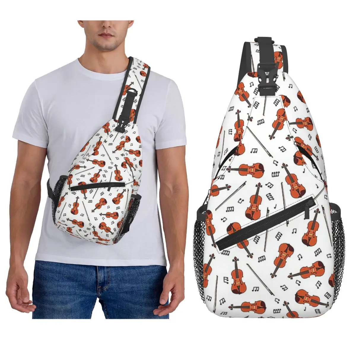 

Нагрудная сумка для скрипки и музыкальных нот, мужской рюкзак через плечо на слинге, нагрудная сумка, дорожный походный рюкзак, сумка на плечо