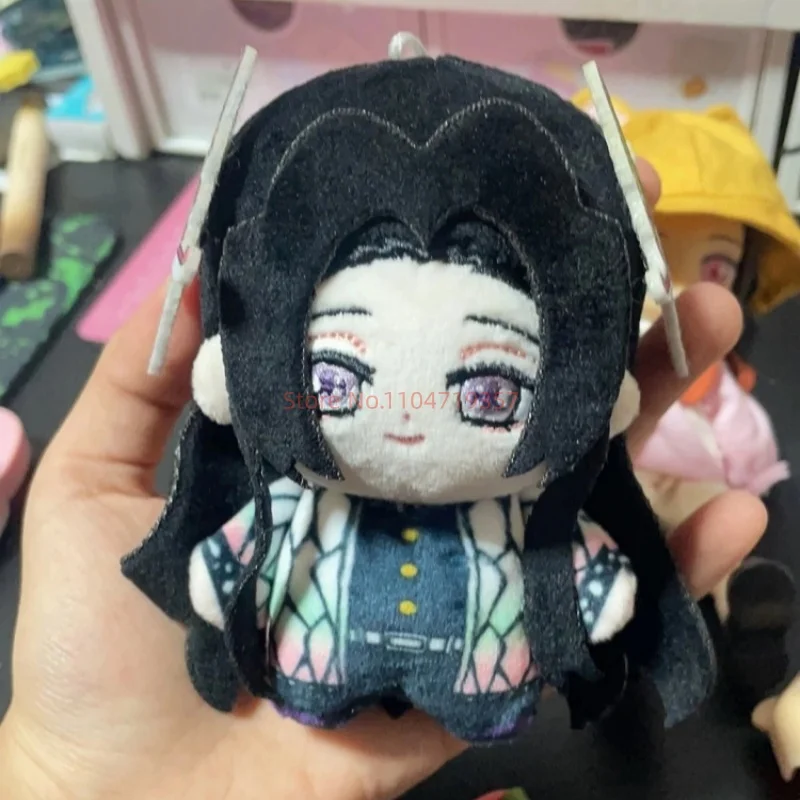 Demon Slayer: Kimetsu No Yaiba Shinobu Kocho & Kanae Kocho 10cm Printed Cotton Cute Model Plush Doll Toys Keychain Pendant Gift