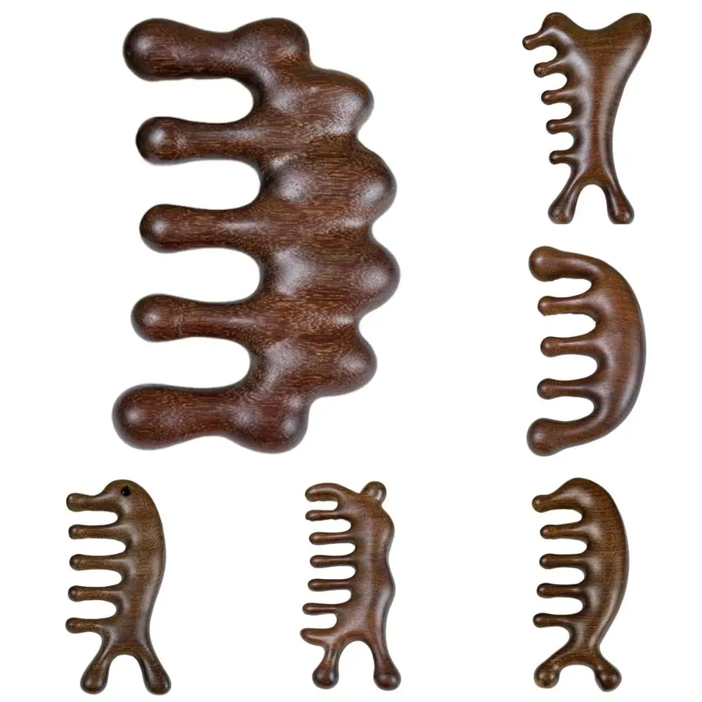 Kopfhaut Entspannen Meridian Massage Kamm Anti-statische Entspannen Sandelholz Haar Kamm Glattes Haar Komfortable Kopf Meridian Haarbürste