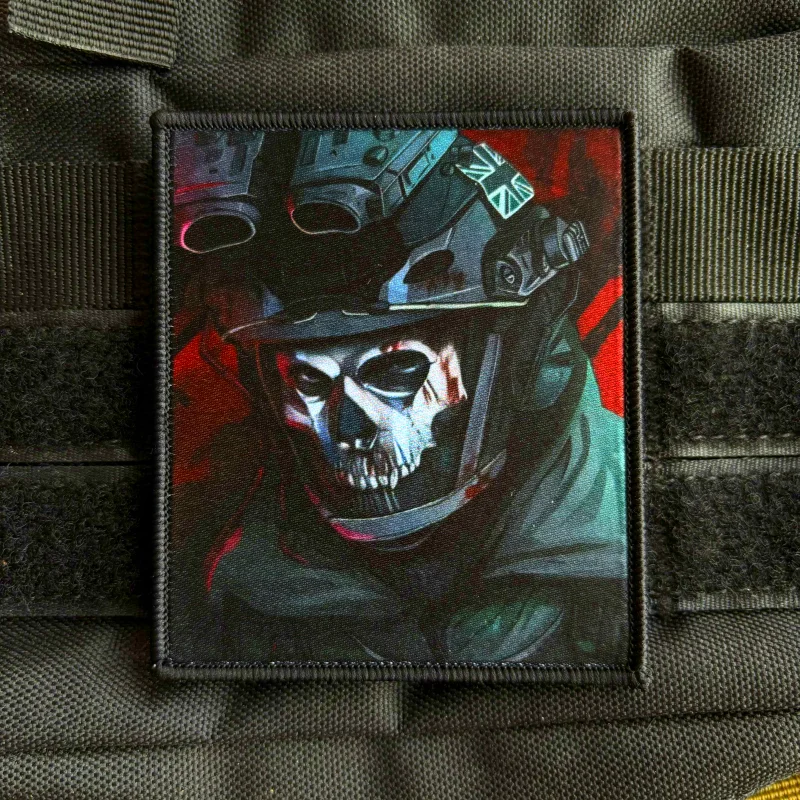 Call of Duty Ghost Tactical Patch Game Morale Badge Soldier Hook & Loop Printing Patches for Clothing Military Backpack Sticker — zdjęcie 6