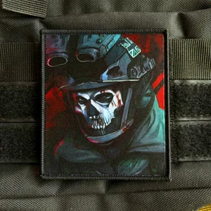 Call of Duty Ghost Tactical Patch Game Morale Badge Soldier Hook&Loop Printing Patches for Clothing Military Backpackステッカー 6ベストセールスコールオブデューティマーチ-6