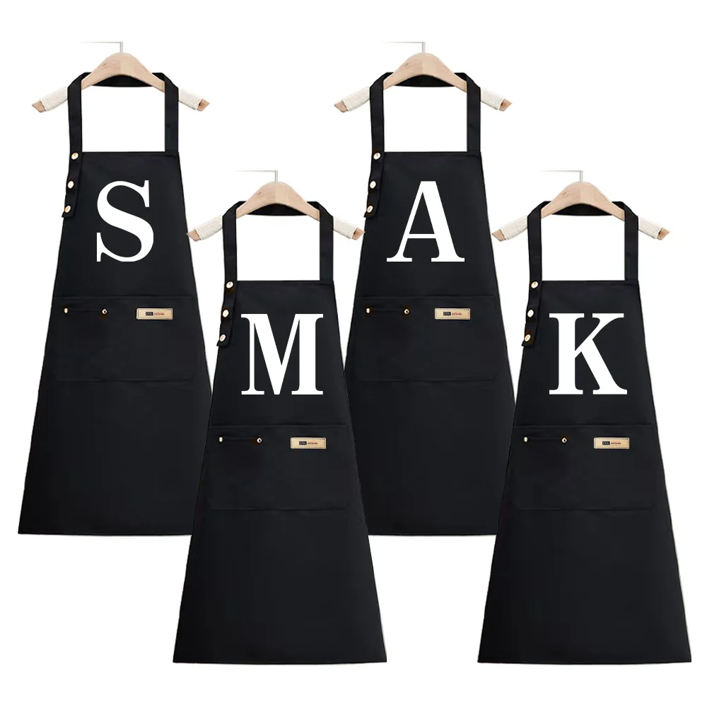 

Apron for Breathable Kitchen Fabric Chefs Uniform Cooking Clothes Print Household Adult Oil Resistant Work All Seasons Catering