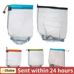 Outdoor Bag Ultralight Mesh Stuff Sack Camping Sports Drawstring Storage Bag Hiking Tools Climbing Drawstring Bolsa