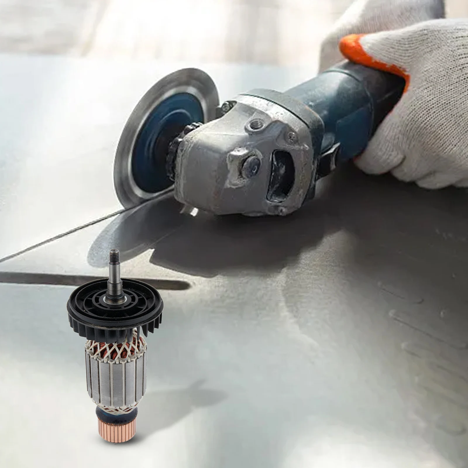 

GA9020 Grinder 230 Angle Grinder Rotor Angle Grinding Metalworking Silver Grinder Grinder Part Power Tool Accessory